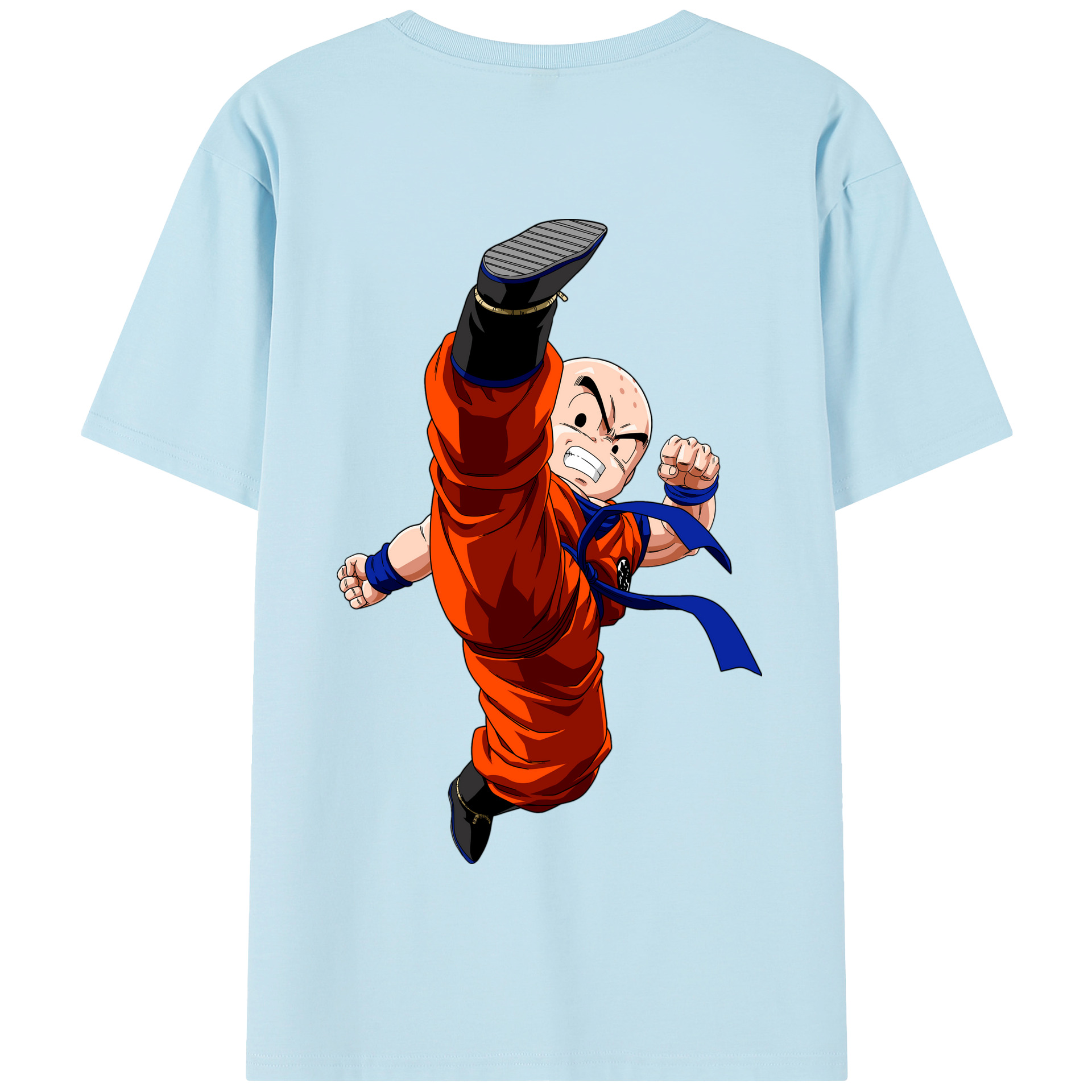 （画像用） ドラゴンボール クリリン DRAGON BALL krillin 綿100％半袖Tシャツ（背面プリント）